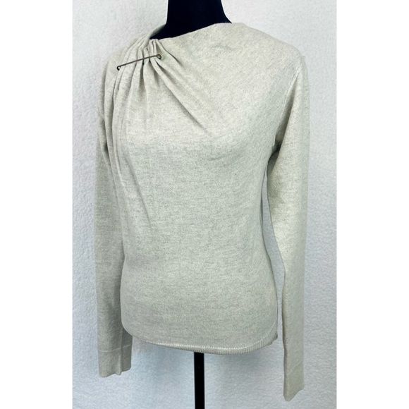 LANVIN • River 2014 Grey 100% Wool Clothespin Knit Pullover Sweater - Picture 13 of 13